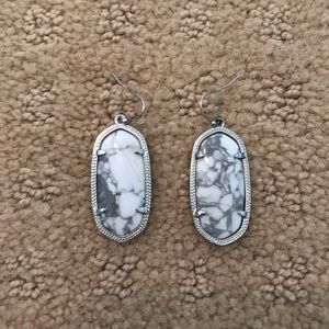 Kendra Scott Elle silver drop earrings